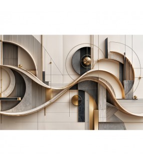 Abstrakcyjna Geometria Czasu - fototapeta