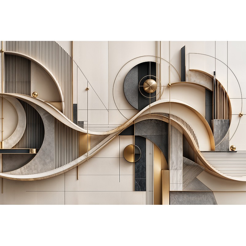 Abstrakcyjna Geometria Czasu - fototapeta