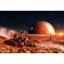 Łazik Marsjański w Kosmicznej SF - Fototapeta