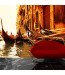 Fototapeta weneckie gondole - aranżacja w małym salonie
