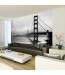 Aranżacja nowoczesnego salonu - fototapeta Golden Gate we mgle