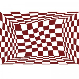 Fototapeta zmieniająca optykę - falujące kwadraty