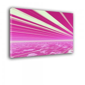 Ozdoba ściany w formie obrazu - różowy horyzont - Abstrakcja nr 2086
