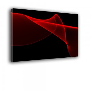 Ozdoba ściany w formie obrazu - czerwona taśma - Abstrakcja nr 2095
