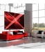 Obraz w stylu nowoczesnym na ścianę w kolorze czerwonym - aranżacja salonu