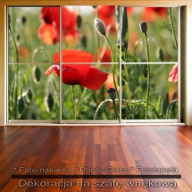 Maki na polanie - dekoracja na szafę