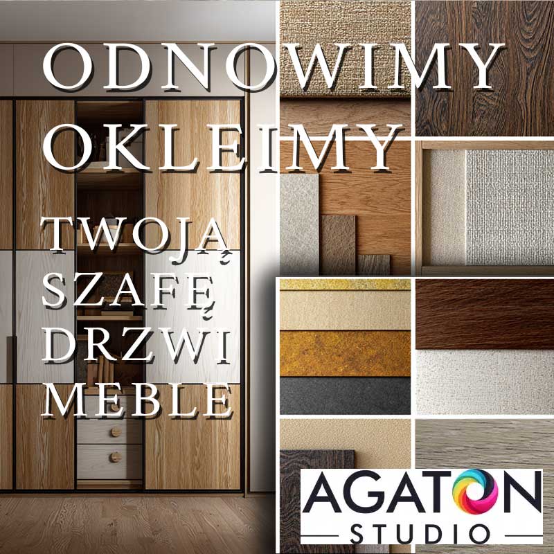 oklejanie szaf drzwi mebli Wrocław Agaton Studioi
